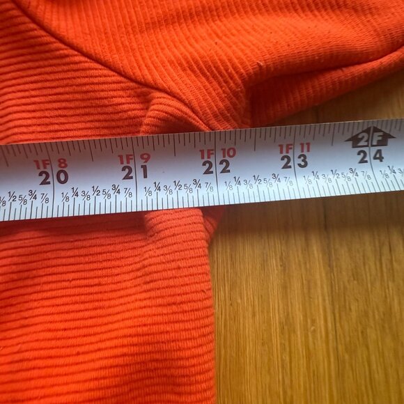 Boden Size 16 Orange Bronte Ottoman 3/4 Sleeve V-Neck Knee Length Shift Dress - Picture 15 of 16